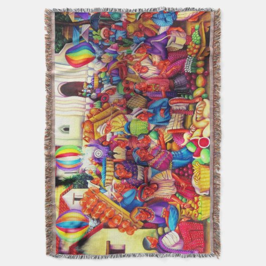 Guatemala Art Throw Blanket Deken (Voorkant Verticaal)