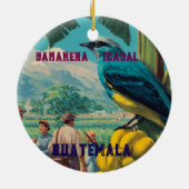 GUATEMALA, BANANERA IZABAL Retro poster Keramisch Ornament (Achterkant)