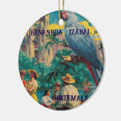 GUATEMALA, BANANERA IZABAL Retro poster Keramisch Ornament (Links)