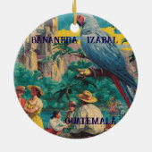 GUATEMALA, BANANERA IZABAL Retro poster Keramisch Ornament (Achterkant)