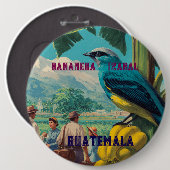 GUATEMALA, BANANERA IZABAL Retro poster Ronde Button 6,0 Cm (Voorkant /achterkant)