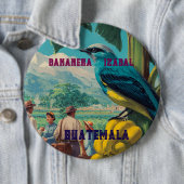 GUATEMALA, BANANERA IZABAL Retro poster Ronde Button 6,0 Cm (In situ)