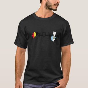 Guatemala België Vlag Guatemalaans Belgisch Heartb T-shirt