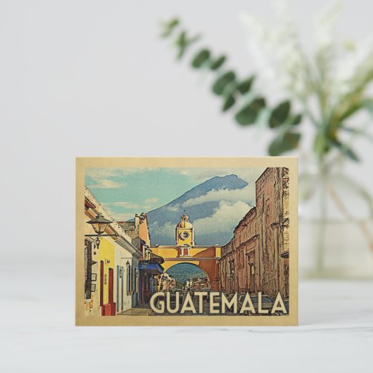 Guatemala Briefkaart Vintage Travel (Staand voorkant)