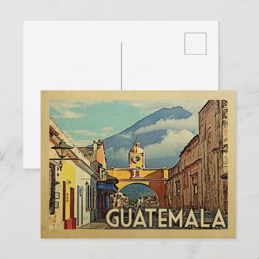 Guatemala Briefkaart Vintage Travel (Voorkant / Achterkant)