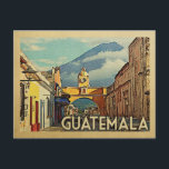 Guatemala Briefkaart Vintage Travel<br><div class="desc">Guatemala is ontworpen in Vintage Travel-stijl met de Santa Catalina Arch in Antigua.</div>