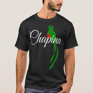 Guatemala Chapina met nationale vogel Quetzal T-shirt