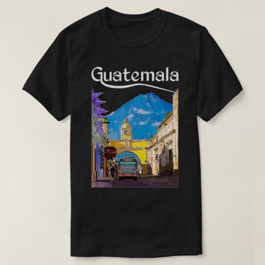 Guatemala Chicken Bus Antigua Chapin Quetzal Guate T-shirt (Design voorkant)