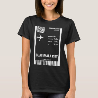 Guatemala City Boarding Pass Vliegticket Reizen T-shirt