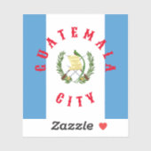 Guatemala City Flag en wapenschild Quetzal Bird Sticker (Vel)