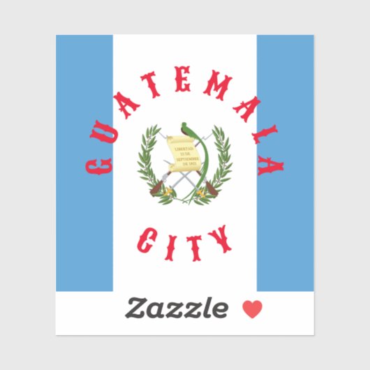 Guatemala City Flag en wapenschild Quetzal Bird Sticker (Vel)