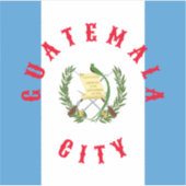 Guatemala City Flag en wapenschild Quetzal Bird Sticker (Voorkant)