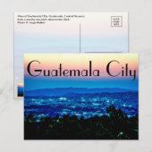 Guatemala City, Guatemala, Midden-Amerika bij sche Briefkaart (Voorkant / Achterkant)