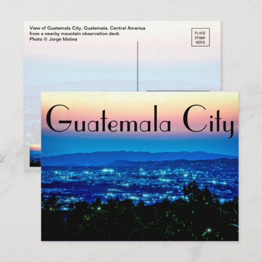 Guatemala City, Guatemala, Midden-Amerika bij sche Briefkaart (Voorkant / Achterkant)