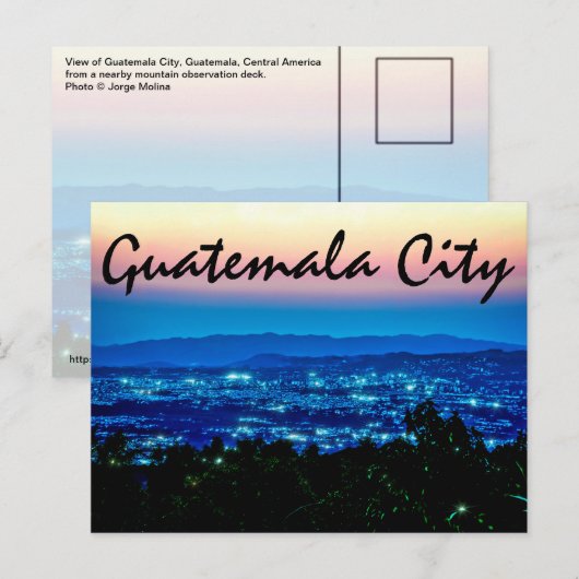 Guatemala City, Guatemala, Midden-Amerika bij sche Briefkaart (Voorkant / Achterkant)
