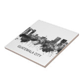 Guatemala City Guatemala Skyline BW Tegeltje (Zijkant)