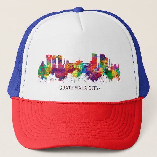 Guatemala City Guatemala Skyline Trucker Pet (Voorkant)