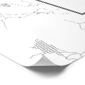 Guatemala City, Guatemala (zwart op wit) Poster (Hoek)