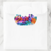 Guatemala City Skyline Ronde Sticker (Tas)