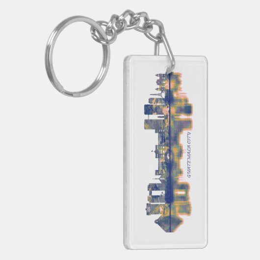 Guatemala City Skyline Sleutelhanger (Voorkant Links)