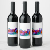 Guatemala City Skyline Wijn Etiket (Flessen)