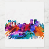 Guatemala City Skyline Wijn Etiket (Enkel label)