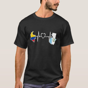 Guatemala Colombia Vlag Guatemalaans Colombiaans h T-shirt