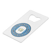 Guatemala Creditkaart Flessenopener (Voorkant Gekanteld)