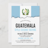 Guatemala Cuisine | Flag White Invite Kaart (Voorkant)