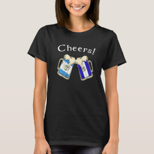 Guatemala El Salvador Vlag Cheers Bier Geteeld Pat T-shirt