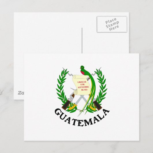 GUATEMALA - embleem/vlag/wapen/symbool Briefkaart (Voorkant / Achterkant)