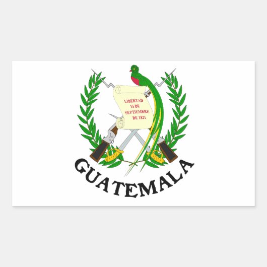 GUATEMALA - embleem/vlag/wapen/symbool Rechthoekige Sticker (Voorkant)