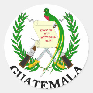 GUATEMALA - embleem/vlag/wapen/symbool Ronde Sticker