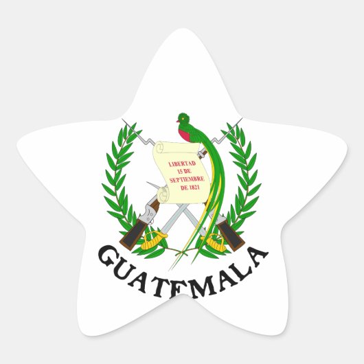 GUATEMALA - embleem/vlag/wapen/symbool Ster Sticker (Voorkant)