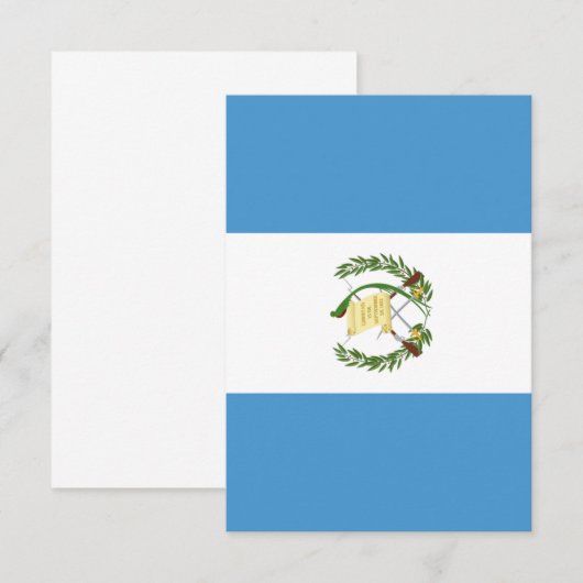 Guatemala flag  bedankkaart (Voorkant / Achterkant)
