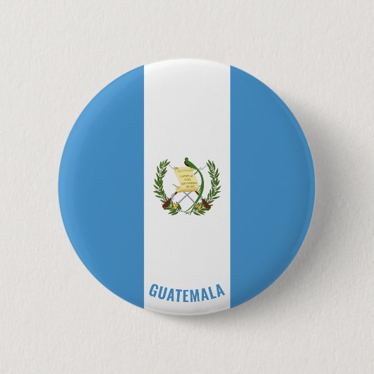 Guatemala Flag Cute Patriotic Ronde Button 5,7 Cm (Voorkant)