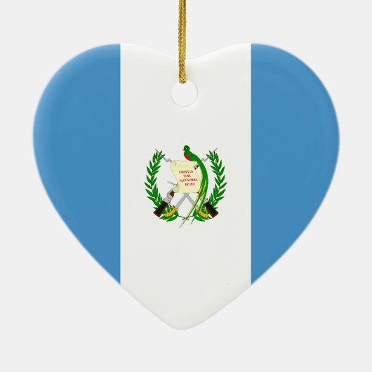 Guatemala Flag Heart Ornament (Achterkant)