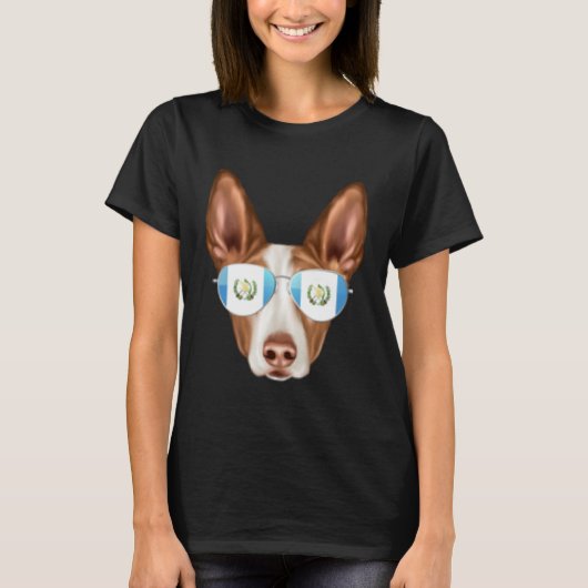 Guatemala Flag Ibizan Hound Dog Guatemala Pocket T-shirt (Voorkant)