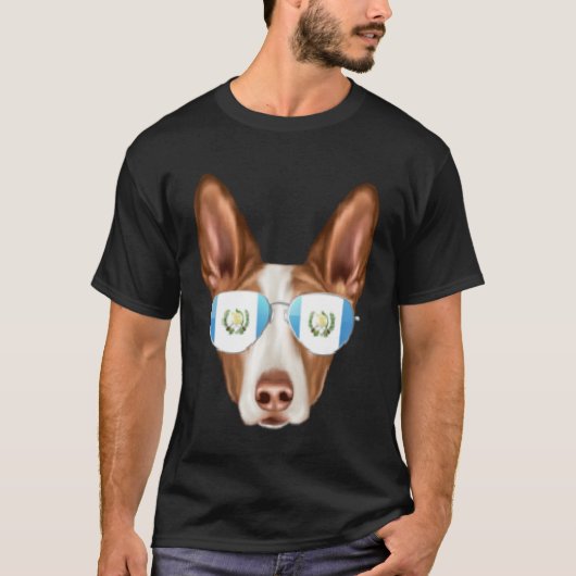 Guatemala Flag Ibizan Hound Dog Guatemala Pocket T-shirt (Voorkant)