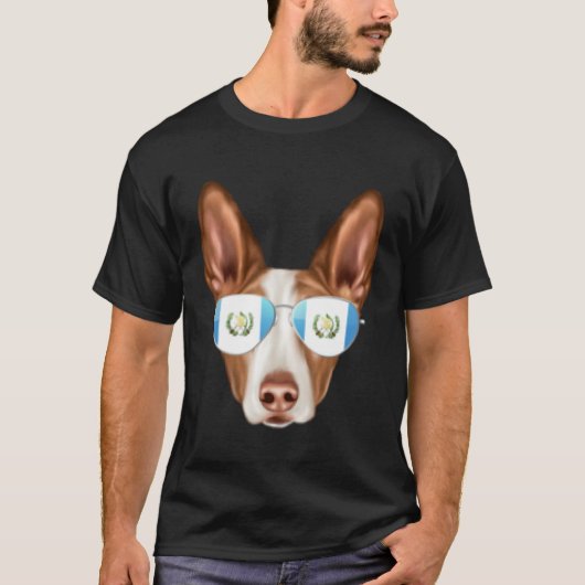 Guatemala Flag Ibizan Hound Dog Guatemala Pocket T-shirt (Voorkant)