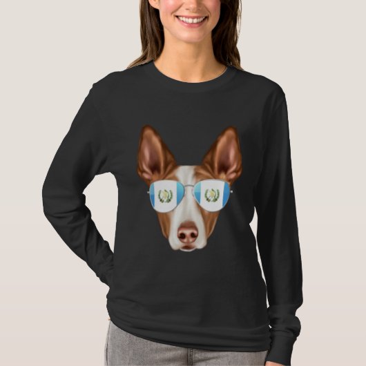 Guatemala Flag Ibizan Hound Dog Guatemala Pocket T-shirt (Voorkant)
