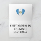 Guatemala Flag Patriotic Birthday Kaart (Binnen)