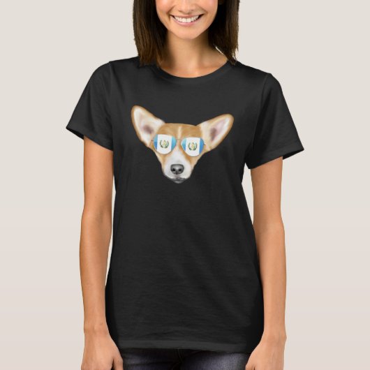 Guatemala Flag Pembroke Welsh Corgi Dog Guatemala  T-shirt (Voorkant)