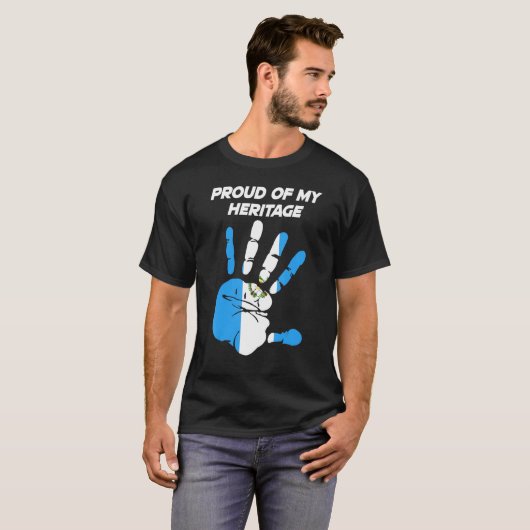 Guatemala Flag Printed Palm T-shirt (Voorkant volledig)