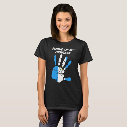 Guatemala Flag Printed Palm T-shirt (Voorkant volledig)