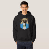 Guatemala Flag Pug Dog In Pocket Hoodie (Voorkant volledig)