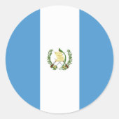 Guatemala flag ronde sticker (Voorkant)