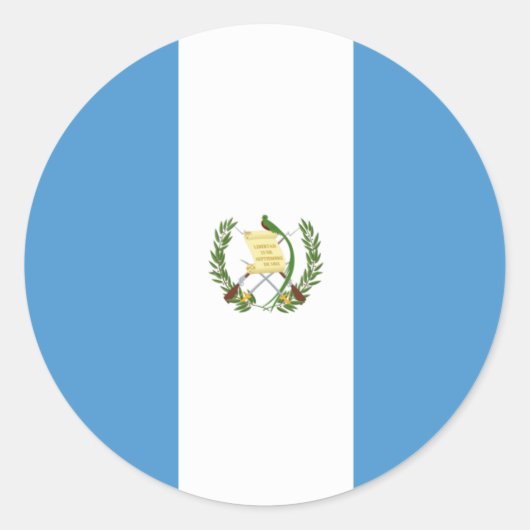 Guatemala flag  ronde sticker (Voorkant)