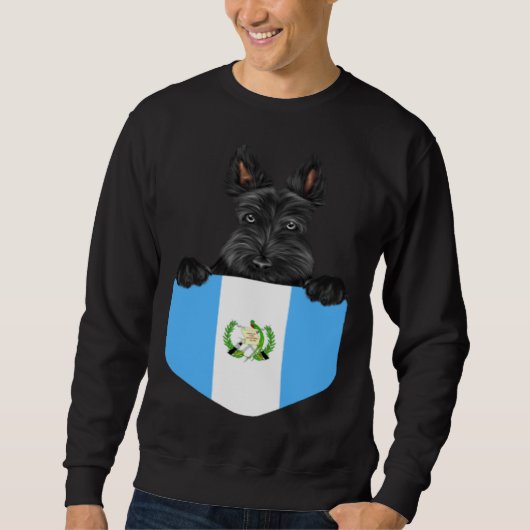 Guatemala Flag Scottish Terrier Dog In Pocket Trui (Voorkant)