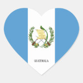Guatemala Flag Splendid Patriotic Hart Sticker (Voorkant)